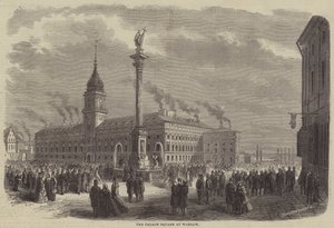 La place du Palais à Varsovie - Godefroy Durand