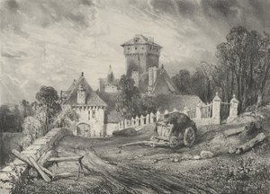 Château de Pesteil à Polminhac, 1832 - Godefroy Engelmann