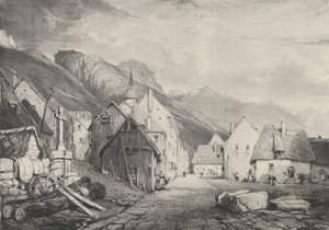 Entrée du village des Bains, 1831