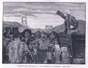 Rowland Hill prêchant aux mineurs de Kingswood - Godfrey C. Hindley