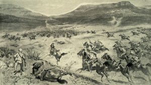 La dernière résistance des Boers avant Kimberley-Charge de la cavalerie britannique, 1900