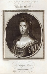 La reine Mary au palais de Kensington, gravée pour l