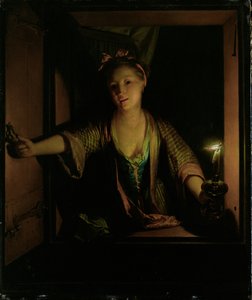 Une fille à la fenêtre - Godfried Schalcken