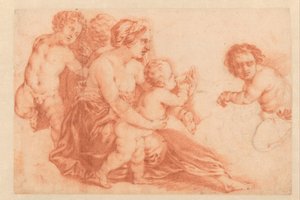 Femme avec plusieurs enfants (Kunstboek ou Album d