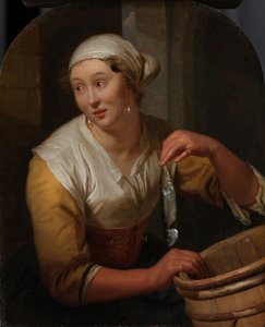 Femme vendant des harengs - Godfried Schalken or Schalcken