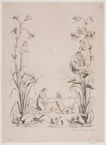 Dessin de bordure, probablement pour la page de titre de "Liden Gunver" - Godtfred Rump