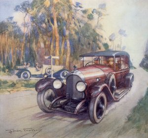 Affiche publicitaire pour les voitures Bentley