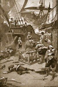 La bataille de Camperdown, 29-31 juillet - Gordon Frederick (after) Browne