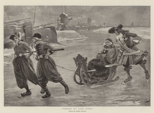 Remorquer Ma Dame à la Maison (lithographie) - Gordon Frederick (after) Browne