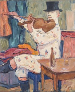 Un clown jouant du violon, 1915 - Gosta von Hennigs