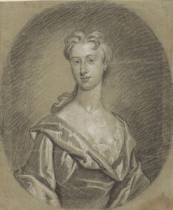 Portrait de dame, buste, en ovale - Gottfried Kneller