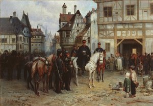 Le général Blücher avec les cosaques à Bautzen, 1885