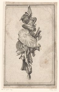 Trophée avec vases et bouclier - Gottlieb Friedrich Riedel