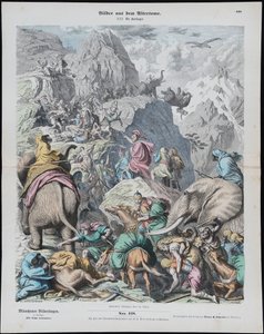 Hannibal traverse les Alpes de Münchener Bilderbogen - Gottlob Heinrich Leutemann