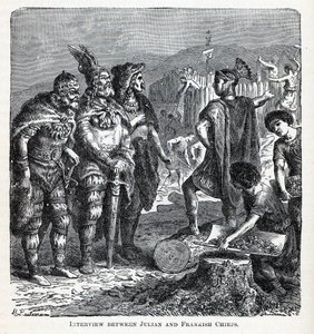 Entrevue entre Julien et les Chefs Francs, 1882 - Gottlob Heinrich Leutemann