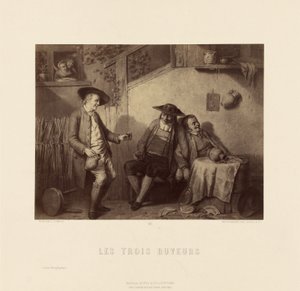"Les Trois Buveurs" by L. Somers - Goupil and Cie.