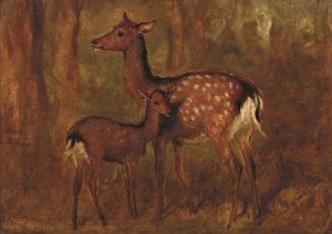 Cerf japonais à Talliallan - Gourlay Steell