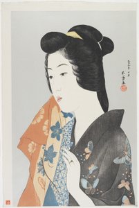 (Femme tenant une serviette), octobre 1920 - Goyo Hashiguchi