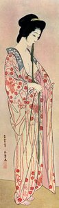 Une femme japonaise portant un nagajuban, 1920-1930