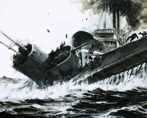 En 1930, dans les mers de Chine, le Yuta, navire à vapeur de 2 000 tonnes, heurte le flanc du sous-marin Poséidon. - Graham Coton