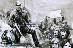 Soldat non identifié sur un char