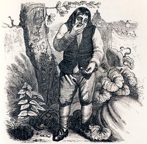 Le gland et la citrouille - Fables de La Fontaine - Grandville