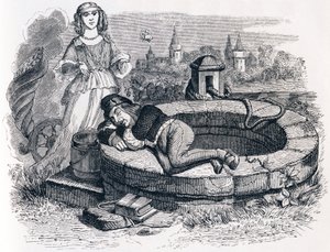 La fortune et le jeune enfant - Fables de La Fontaine - Grandville