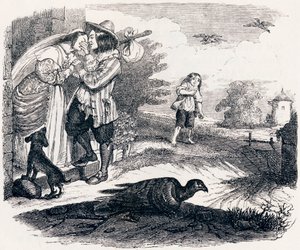 Les deux pigeons - Fables de La Fontaine - Grandville