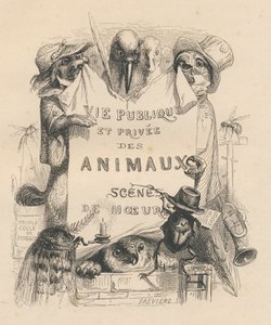 Frontispice du livre "Scènes de la vie privée et publique des animaux"
