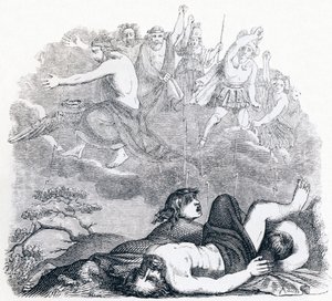 Jupiter et les tonnerres - Fables de La Fontaine - Grandville