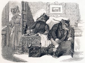 Le rat de ville et le rat des champs - Fables de La Fontaine - Grandville