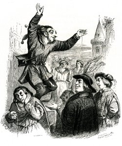 Le fou qui vend la sagesse : La fable de La Fontaine - Grandville (1803 47)