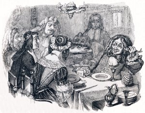 Le rieur et les poissons - Fables de La Fontaine - Grandville