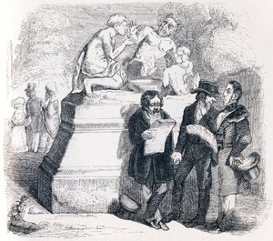 Le satyre et le passant - Fables de La Fontaine - Grandville
