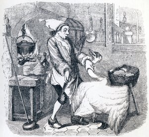 Le cygne et le cuisinier - Fables de La Fontaine - Grandville