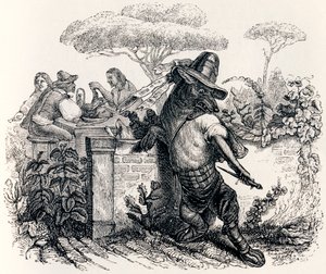 Le loup et les bergers - Fables de La Fontaine - Grandville