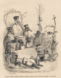 Tribunal constitué de cigogne et autres oiseaux, d