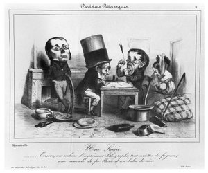Une saisie, vers 1840 - Grandville
