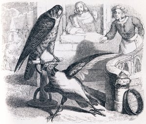 Le faucon et le chapon - Grandville