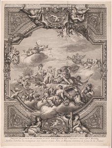 Apollon distribue des récompenses et Minerve couronne le génie de la France (Plafond du palais de Versailles)