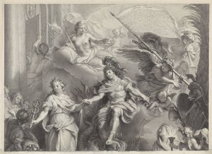 Allégorie sur le pouvoir de Louis XIV