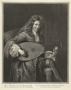 Portrait du luthiste et compositeur Charles Mouton, vers 1695