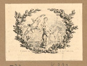 Un Putto Couronnant une Fille - Gravelot