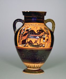 Amphore représentant Priam et Achille, vers 550 avant J.-C. - Greek