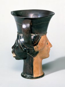 Kantharos janiforme attique, vers 470 av. J.-C.