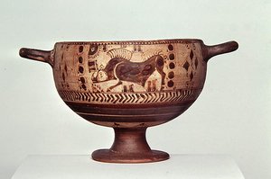 Kotyle à figures noires, c.600-500 av. J.-C. - Greek
