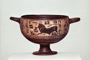 Kotyle à figures noires, c.600-500 av. J.-C. - Greek