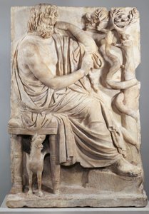 Relief avec un homme assis (Le Homère de Lansdowne), c.75 av. J.-C.