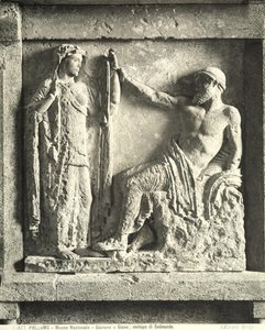 Zeus et Héra, métope du Temple E à Sélinonte, Sicile - Greek