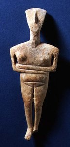 Figurine cycladique, Naxos, c.3000-2000 av. J.-C. - Greek